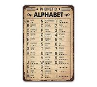 Tapufitil Poster Alphabet Radio Aviation avec Code Morse Cadeau Remarquable pour Pilotes Et Anciens Combattants Décoration Militaire Présent pour Antre Masculin