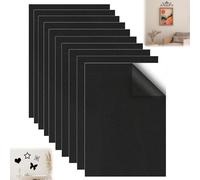 Tapvai 10Pcs 3mm Feutrine Autocollante Anti-Vibrations, 21x30cm Mousse Adhesive, Antidérapantes EVA Mousse Autocollante pour La Protection Des Meubles, Meubles, Tables, Chaises Et Canapés (Noir)