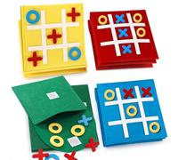 Tapvai 12 Pieces Tic Tac Toe, Mini Tic Tac 9 Grilles, Morpion Geant Petit Cadeau d'anniversaire d'enfant, Jouet Éducatif pour Famille Fête Parent-Enfant, pour Adultes Garçons Filles(Coloré)