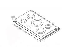 TAQUE EN VITRE CERAMIQUE pour CUISINIERE SMEG - 692372597