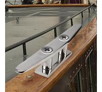 Taquet de quai de bateau en acier inoxydable 316 pour amarrage de pont marin, taquet de corde robuste avec trous pré-percés pour un ancrage sûr sur les bateaux et les quais, tailles 10,2 cm, 12,7 cm