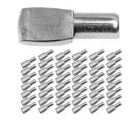 Taquet d'étagère Taquet D5, 48 pcs, Taquet d'étagère pour trous de Ø 5 mm, avec surface d'appui de 11 x 8 mm, en acier massif, inoxydable, support d'étagère, Taquet d'étagère pour meubles