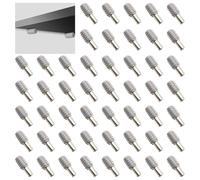 Taquet Etagere, CTRICALVER 5x20mm Métal Support Etagere Armoire, Support Tablette Verre,Taquets d'étagère avecmanchon antidérapant pour étagères murales armoires de cuisine armoire (50 pièces)
