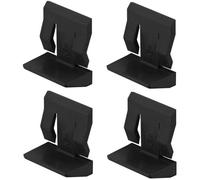 Taquet étagère - Noir - Lot de 4 - 5 mm - Plastique - Support tablette verre