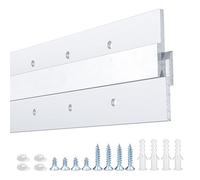 Taquet français épais de 45,7 cm - Cintre en Z en aluminium robuste pour accrocher une photo, un miroir, une étagère, une tête de lit, un panneau ou un tableau blanc (1 paire, supporte 40,8 kg)