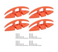 Taquet Pliant, Taquet Pliant de 5 Pouces en Nylon de Qualité Marine Taquet Rabattable avec 3 Trous pour Bateaux Yachts Navires Résistant à l'oxydation Robuste Durable 4 Ensembles (With Installation