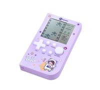 TAQY Console de Jeu Block avec 26 Jeu Couleurs des Macarons Rétro Machine de Jeu de Poche Jeu de Briques Jouet de Puzzle Appareil portatif électronique nostalgique Cadeau pour Enfants (Purple)