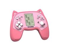 TAQY Mini Console de Jeu cubique Style de Chat Mignon 2574 Jeux de Briques Électronique pour Enfants Machine de Jeu Appareil de Jeu de Bloc Portable Jouets rétro Enfants/Amis/Cadeaux de fête (Pink)