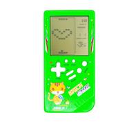 TAQY Modèle de Chat Mignon Bloquer la Console de Jeu 23 Jeux de Briques Mini Machine de Jeu rétro Console de Jeux pour Enfants Cadeaux nostalgiques Jouet de Puzzle Appareil de Jeu Portable (Green)