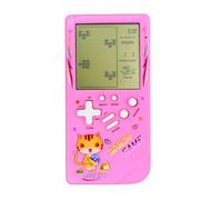 TAQY Modèle de Chat Mignon Bloquer la Console de Jeu 23 Jeux de Briques Mini Machine de Jeu rétro Console de Jeux pour Enfants Cadeaux nostalgiques Jouet de Puzzle Appareil de Jeu Portable (Pink)