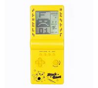 TAQY Rétro Bloquer la Console de Jeu Plusieurs Jeux Niveau/Vitesse réglable Console Portable Jeu de Briques/Courses/Bataille de Chars Jouets électroniques Enfants/Amis/Cadeaux de Vacances (Yellow)