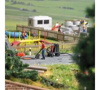 Tar Chaudière Avec Roadworker,Théière,Porte,Boîtes Et Rampe Oo / Ho Busch 7802