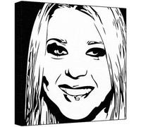 Tara Reid - Impression d'art Pop - 30 x 30 x 2,5 cm Deep Box Toile