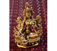 Tara vert-statue en laiton, 9,5 cm