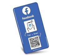 TARAFFICE - Plaque NFC Réseaux Sociaux Epoxy | Compatible iPhone & Android | Pour les Commerces, Entreprises, Magasins, Restaurants, bars, cafés, fastfoods, Pizzerias (Facebook (5x10cm))
