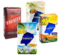 Taragui Yerba Maté Set de dégustation 2 kg: Energie 500g+ Citrus 500g + Fruit de la Passion Tropical 500g + Orange 500g