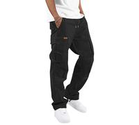 TARAINYA Pantalon Homme Cargo Coton Chino Cordon de Serrage Hiver avec Poches Noir XL