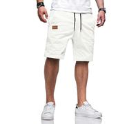 TARAINYA Short Homme Coton éTé Taille Elastique avec Poches Short Chino Homme Regular Fit B Blanc 3XL