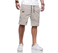 TARAINYA Short Homme Coton éTé Taille Elastique avec Poches Short Chino Homme Regular Fit C Gris 4XL