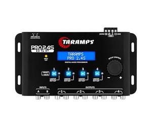 Taramps Pro 2.4S DSP Crossover Full Digital Signal Processeur et égaliseur avec séquenceur Égalisation Graphique 15 Bandes 12 prédéfinis EQ 2 canaux d'entrée et Sortie 4 canaux