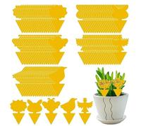 Tarana 100 Pièges à Insectes Jaunes Double Face, Anti Moucherons Intérieur Plantes, Double-Face Étanche Jaunes Attrape Autocollants, pour Jardin, Serre, Balcon, Protection des Plantes Fleur Fruits