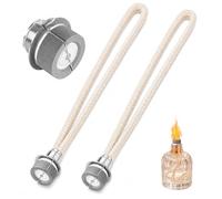 Tarana 2 Pièces Mèche pour Lampes Parfumées avec Brûleur Catalytique, Brûleur de Rechange pour Lampe Berger, Meche de Rechange Aromathérapie, pour Aromathérapie Diffuseur 18mm Diamètre(Argent)