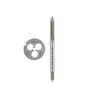 Taraud à vis HSS BSW 5/32-32 5/16-18 1/2-12, jeu de tarauds à filetage précis et de matrices rondes, outils manuels à prise 2 pièces(5/32-32)