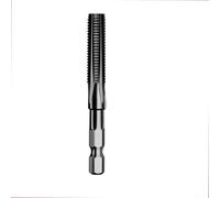 Taraud de machine, tige hexagonale étendue, flûte droite noire haute résistance pour perceuse électrique, filetage de coupe, outil de fabrication de métallurgie (12 mm)