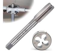 Taraud et Filières Métriques-M10 x 1 mm,Tadpolez Tarauds Filetés,Matrice de Filetage Rond,D'Acier Rapide de Filières de Tarauds Métriques,Filetage fin à Droite, Pour Métaux, Réparation de Filetages