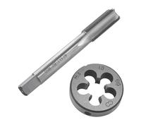 Taraud M14 x 1 mm en acier rapide et filière pour filetage à droite et filetage fin, taraud strié droit