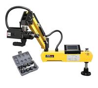 Taraudeuse électrique, filetage de précision M3-M16, bras de taraudage rotatif à 360°, 312 tr/min, commande par écran tactile CNC, 8 pinces, for fabrication de machines et de moules