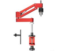 Taraudeuse en porte-à-faux pour perceuse manuelle, guide de filetage horizontal vertical en alliage d'aluminium avec 90 degrés pour plus de précision, rayon de bras réglable