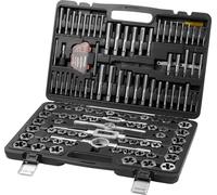 Tarauds VEVOR Tarauds machine 116 pièces, tarauds à noyaux Jeu de tarauds en acier à roulements Tarauds machine y compris 51 x tarauds, 51 x matrices métriques/impériales