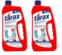 TARAX - Déboucheur Canalisation Power Gel - Élimine Tous Types de Bouchons - Action Chrono 5 Minutes - Flacon Avec Jauge Pratique - Rapide & Efficace - Jusqu'à 4 Doses de Gel - 1 Litre (Lot de 2)