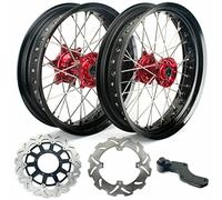 TARAZON 17" Supermoto Roues Jantes et disques de frein arrière avant et support pour Honda CRF 250 R X CRF450 R X CR125R CR250R