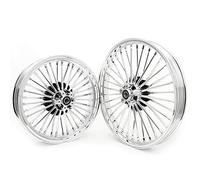 TARAZON Roue avant chromée 21" x 2,15" 18" x 3,5" pour Harley Softail FXST Standard, Custom, Night Train, Springer 2000-2005 Blackline 2011-2013 Dyna Super Glide, Low Rider, Wide Glide 00-05