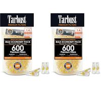 Tarbust 600 Filtre Cigarette Anti Goudron et Nicotine pour Tailles Régulières et King size, 600 par Paquet, Filtre Anti Goudron, Embout Cigarette Tabac, 8 mm (Lot de 2)