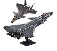 Tarcury Chengdu J-20 Stealth Air Superiority Fighter Mighty Dragon Jouet de Construction - Ensemble Militaire avec Support de présentation, Comprend 1 Soldat Jouet - Échelle 1:44, 1007 PCS
