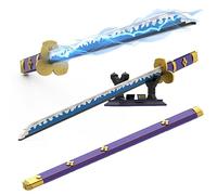 Tarcury Ensemble de Blocs de Construction d'Épée de Cosplay Anime Zoro, Modèle de Katana Samurai de 98.6cm avec Fourreau et Support -936 Pièces