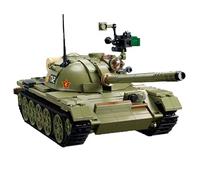 Tarcury Ensemble de Construction de Char Moyen T-54/T-55 3en1 - Ensemble de l'Armée avec 2 Soldats Jouets, Échelle 1:35, 604 Pièces - Kit de Modèle Militaire Amusant pour Enfants et Adultes