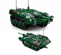 Tarcury Strv 103 Main Battle Tank Briques de Construction - 692 PCS Jouets Militaires avec 2 Soldats Jouets - Modèle Militaire Exaltant pour Enfants & Adultes