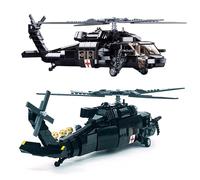 Tarcury UH-60 Black Hawk Hélicoptère de Service Militaire Jouet de Construction - Ensemble de l'Armée avec 692 PCS et 4 Soldats Jouets