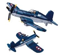 Tarcury WW2 F4U Corsair Bombardier de Combat Briques de Construction - 550 PCS Ensemble de Jouets Militaires avec 1 Soldats Jouets - Jouets WWII Captivants pour Enfants et Adultes
