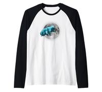 Tardigrade dans l'espace | Ours d'eau Amusant Lune Manche Raglan