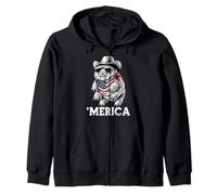 Tardigrade Drapeau Américain Bandana Cool Lunettes de Soleil Chapeau Cowboy Sweat à Capuche