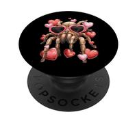 Tarentula Spider Lunettes Coeur Saint-Valentin PopSockets PopGrip Adhésif