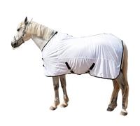 TARFEPA Drap de protection contre la mouche pour cheval, draps d'été équins, moustiquaire pour écurie, pâturage, grange - Col standard - Blanc 190,5 cm