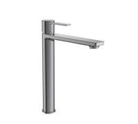 Targa mitigeur xl pour lavabo corps lisse avec flexibles graphite brossé - ROCA A5A345FGM0