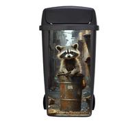 Targawerelax sticker autocollant poubelle, housses imperméables en vinyle autocollantes pour poubelles, décoration murale pour réfrigérateur, motif raton laveur