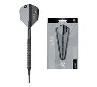 TARGET 90% Soft Tip Darts Set Jeu de fléchettes Echo 12 21G 90% tungstène à Pointe Souple Unisexe, Noir/Gris, 21 g